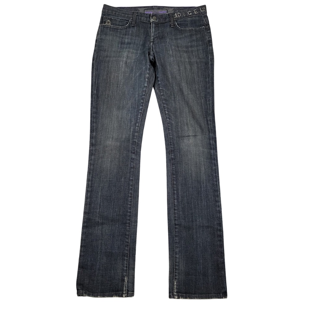 Evisu x GoldSign Women Jeans Size 29 Bratton Dark Wash 10th Anniversary Rare Y2K